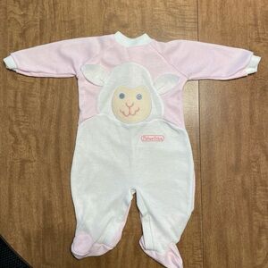 Vintage Fisher-Price Pink and White Lamb One Piece